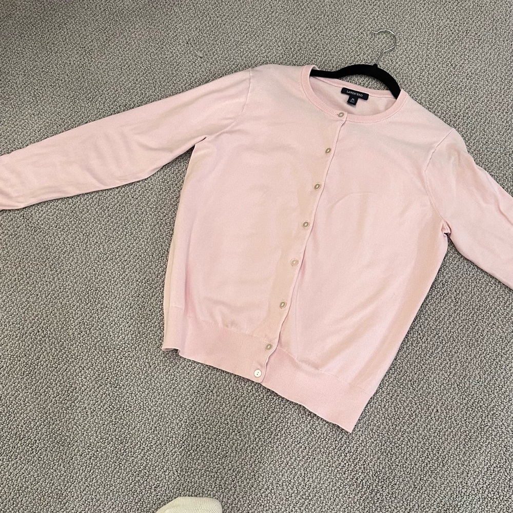 Lands End Women’s Cardigan in Soft pink